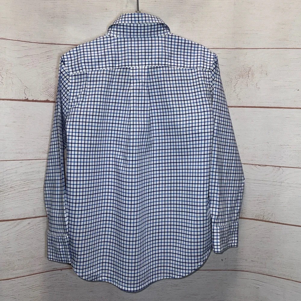 Ralph Lauren Blue and White Gingham Collared Checkered Shirt Size 4t
